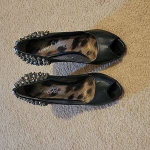 Sam Edelman leather spiked heels